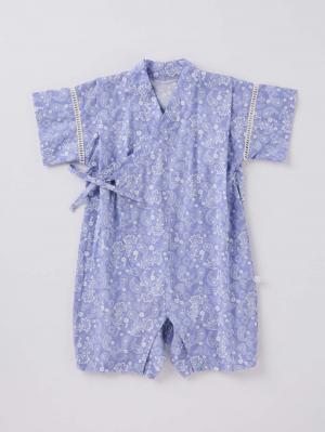 シーズンアイテム|【mocmof】帯付き甚平ロンパース|サックス