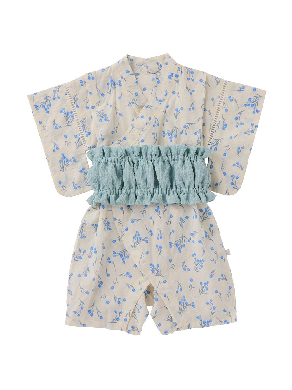 シーズンアイテム|【mocmof】帯付き浴衣ロンパース|アイボリー