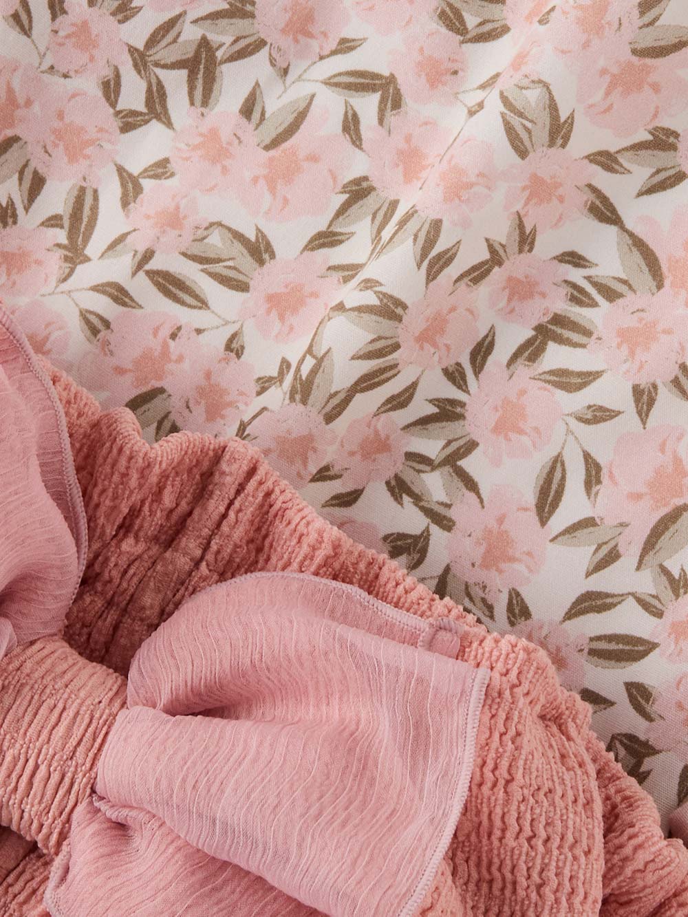 シーズンアイテム|【mocmof】帯付き浴衣ロンパース|ピンク