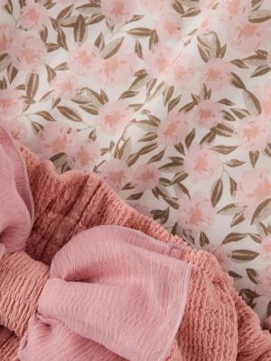 シーズンアイテム|【mocmof】帯付き浴衣ロンパース|ピンク