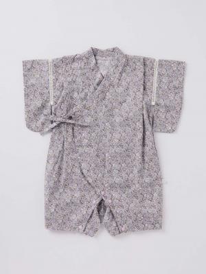 シーズンアイテム|【mocmof】帯付き浴衣ロンパース|パープル