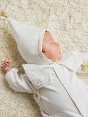 セレモニードレス|春夏秋冬【Angeliebeオリジナル】タッセル付きおめかしドレス&帽子セット|ホワイト