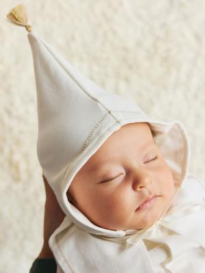 セレモニードレス|春夏秋冬【Angeliebeオリジナル】タッセル付きおめかしドレス&帽子セット|ホワイト