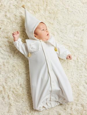 セレモニードレス|春夏秋冬【Angeliebeオリジナル】タッセル付きおめかしドレス&帽子セット|ホワイト