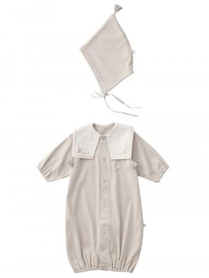 セレモニードレス|春夏秋冬【Angeliebeオリジナル】タッセル付きおめかしドレス&帽子セット|ライトグレー