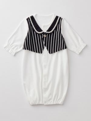 セレモニードレス|春秋冬【日本製】男の子タキシード風ドレス＆帽子セット|オフホワイト