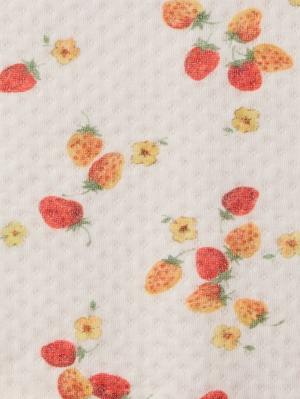 ツーウェイオール（2WAYオール）|【La Stella】総柄キルトフリル２WAYオール|いちご柄