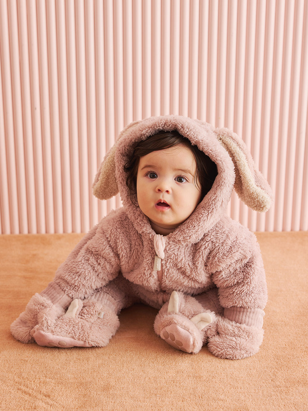 ベビー アウター|【mocmof】ぬいぐるみスーツ|ピンク