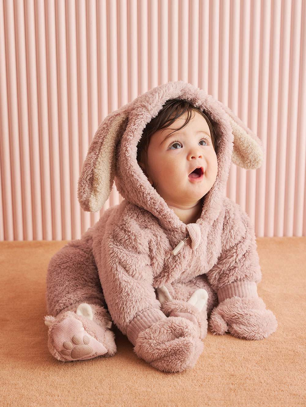 ベビー アウター|【mocmof】ぬいぐるみスーツ|ピンク