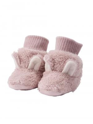 ベビーシューズ・ファーストシューズ・ベビー靴下|【mocmof】ぬいぐるみブーティ|ピンク