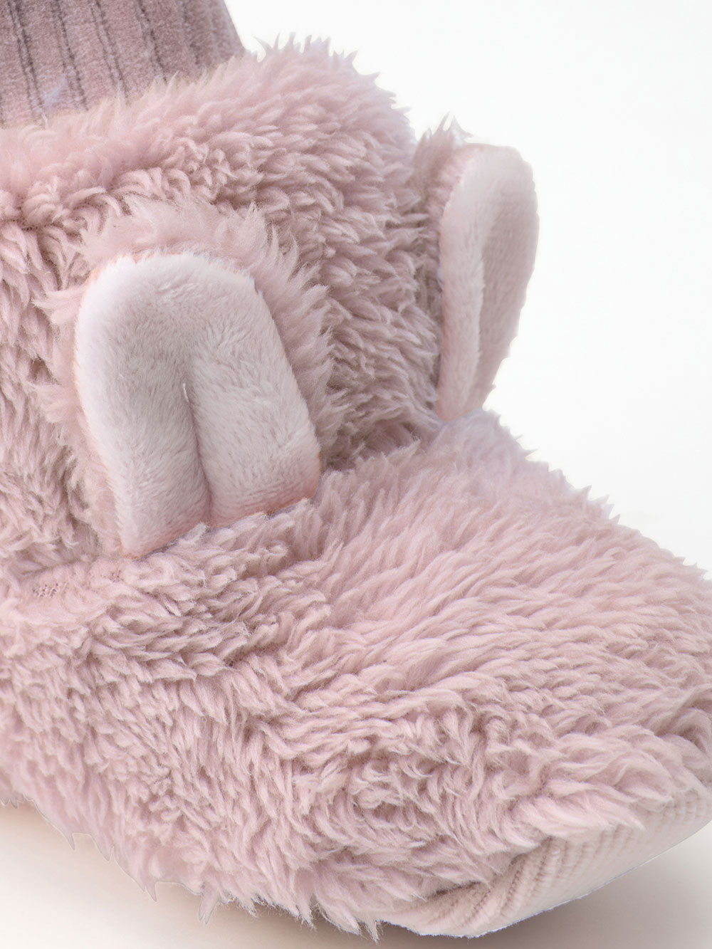 ベビーシューズ・ファーストシューズ・ベビー靴下|【mocmof】ぬいぐるみブーティ|ピンク