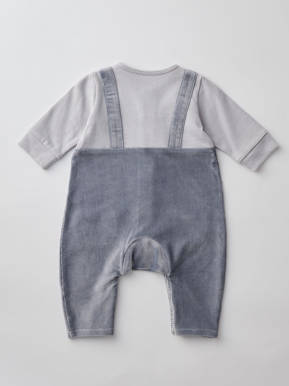 ロンパース・カバーオール|【mocmof】サロペット重ね着風カバーオール