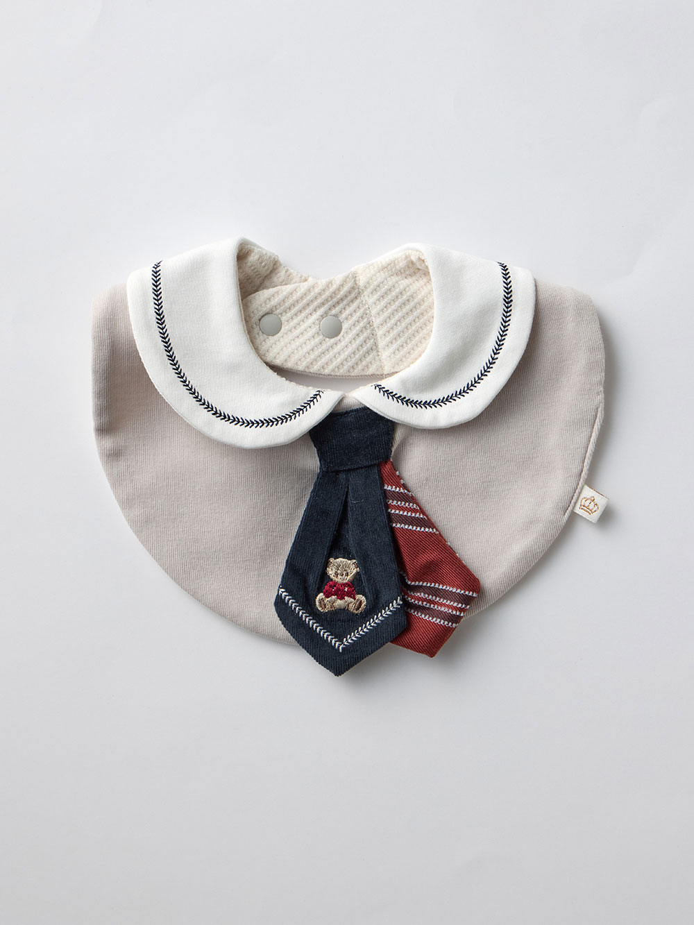 スタイ（よだれかけ）|【mocmof】男の子おめかしギフトセット|ネイビー