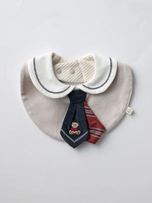 スタイ（よだれかけ）|【mocmof】男の子おめかしギフトセット|ネイビー