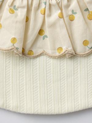 スタイ（よだれかけ）|【mocmof】女の子おめかしギフトセット|イエロー