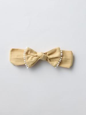 スタイ（よだれかけ）|【mocmof】女の子おめかしギフトセット|イエロー