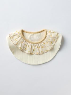 スタイ（よだれかけ）|【mocmof】女の子おめかしギフトセット|イエロー