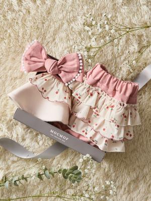 スタイ（よだれかけ）|【mocmof】女の子おめかしギフトセット|ピンク