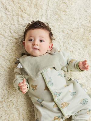 スタイ（よだれかけ）|【mocmof】恐竜スタイ|ライトグリーン