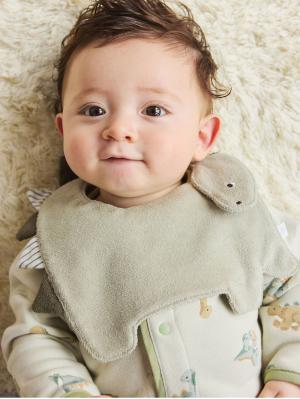 スタイ（よだれかけ）|【mocmof】恐竜スタイ|ライトグリーン