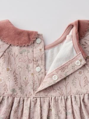 ベビー ワンピース|【cotocotto】花柄起毛ミルキースーツ