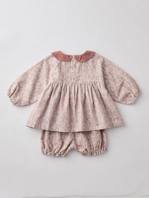 ベビー ワンピース|【cotocotto】花柄起毛ミルキースーツ