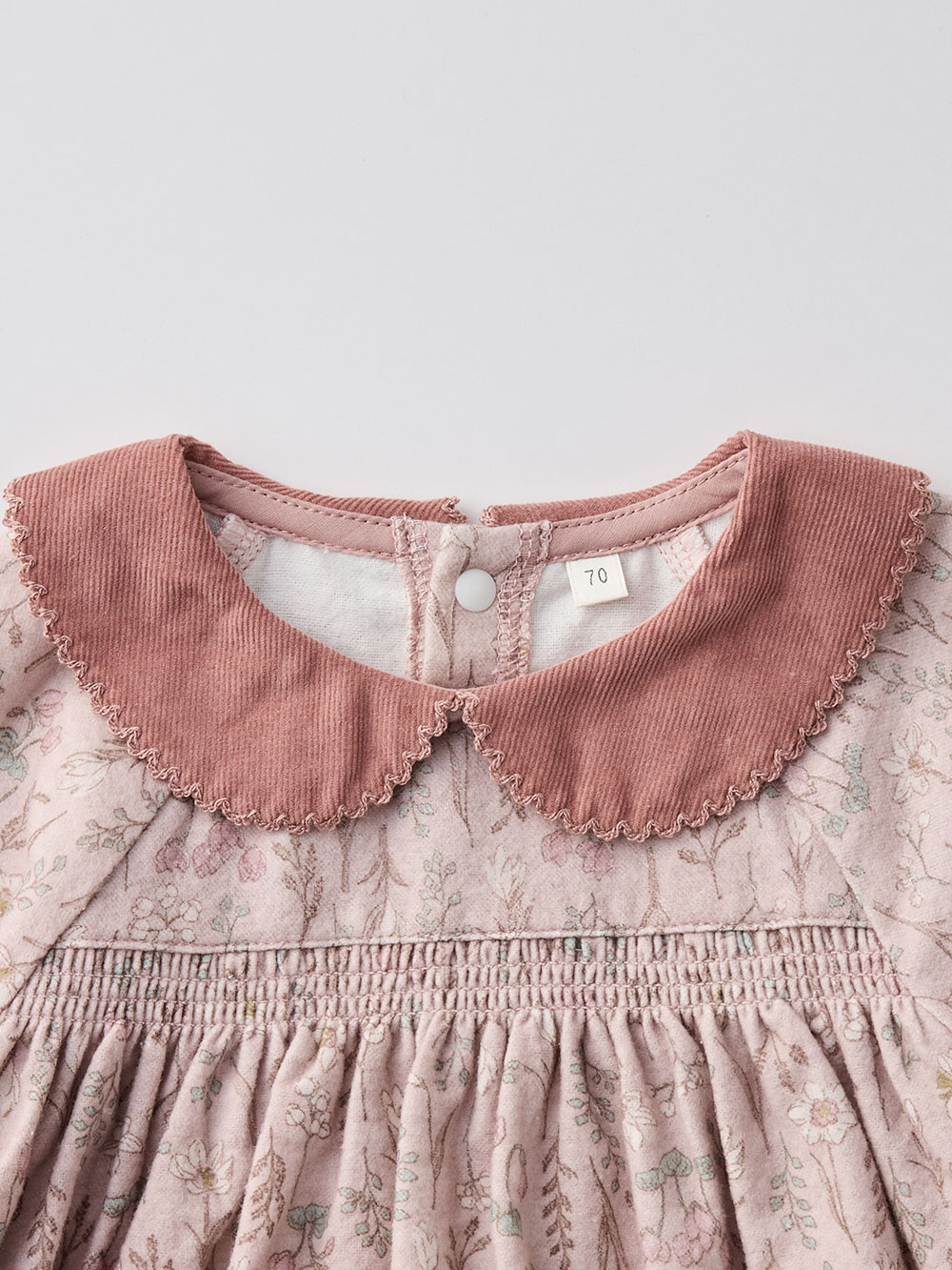 ベビー ワンピース|【cotocotto】花柄起毛ミルキースーツ