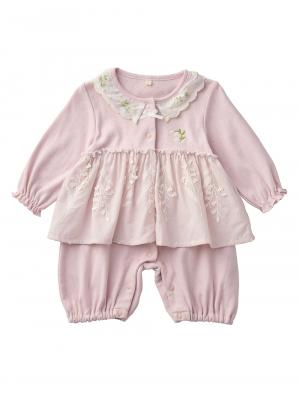 Little s.t. by s.t.closet】すずらん刺繍カバーオール