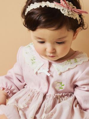 ロンパース・カバーオール|【Little s.t. by s.t.closet】すずらん刺繍カバーオール|ラベンダー