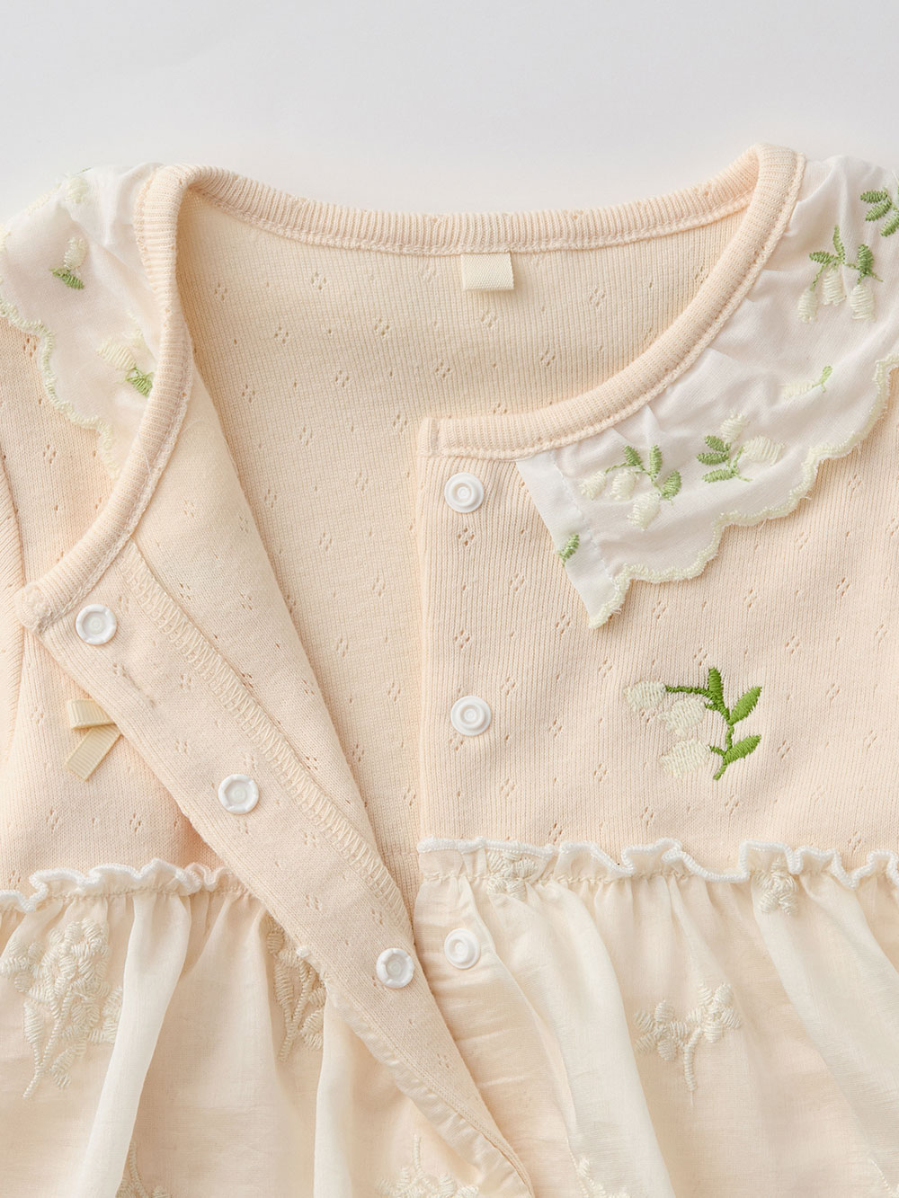 ロンパース・カバーオール|【Little s.t. by s.t.closet】すずらん刺繍カバーオール