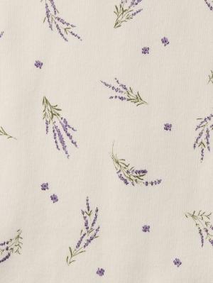 ツーウェイオール（2WAYオール）|【MAKE YOUR DAY】総柄スムース２WAYオール|ラベンダー柄