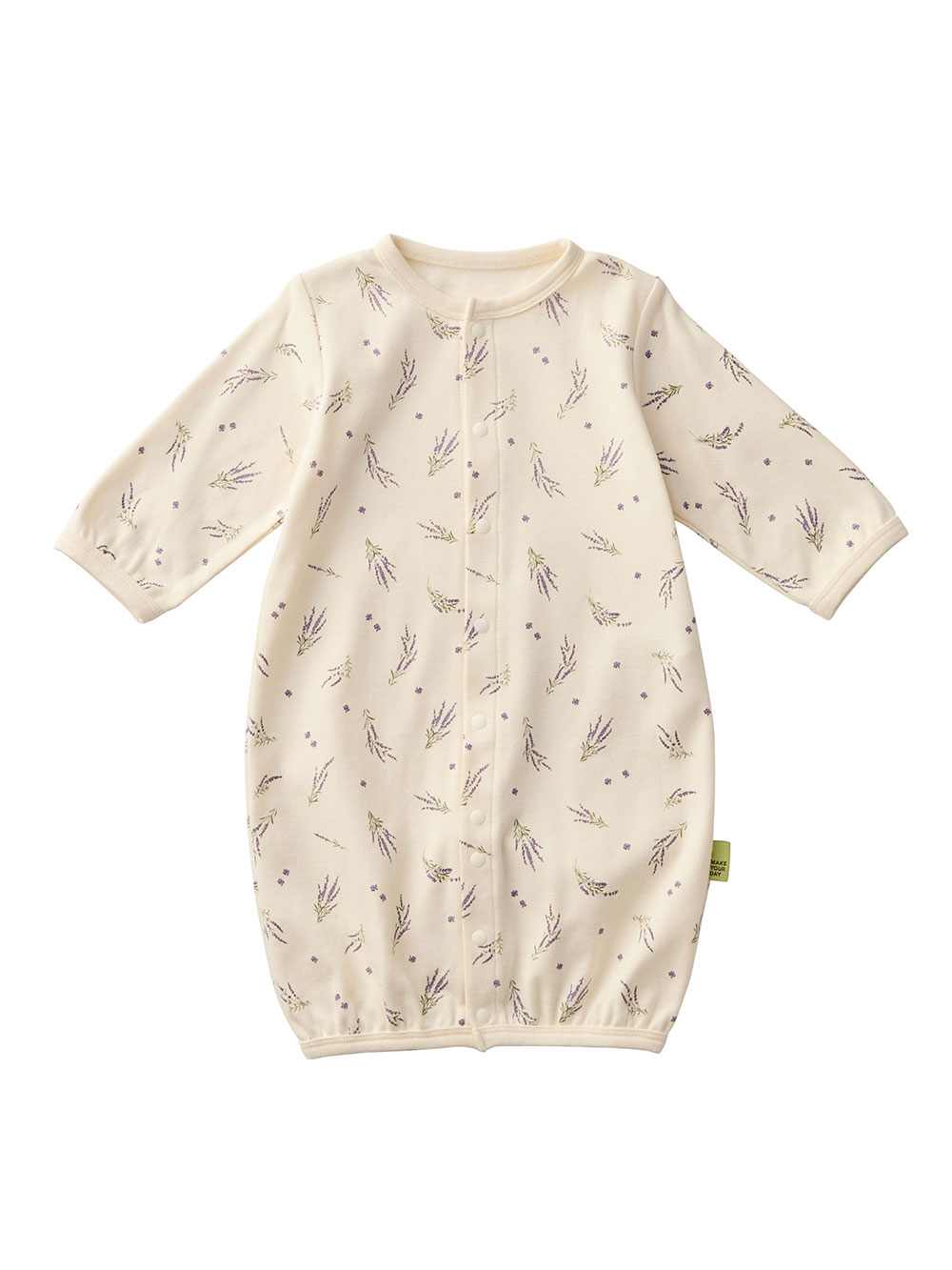 ツーウェイオール（2WAYオール）|【MAKE YOUR DAY】総柄スムース２WAYオール|ラベンダー柄