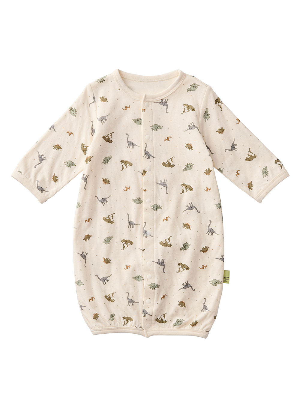 ツーウェイオール（2WAYオール）|【MAKE YOUR DAY】総柄接結２WAYオール|恐竜柄