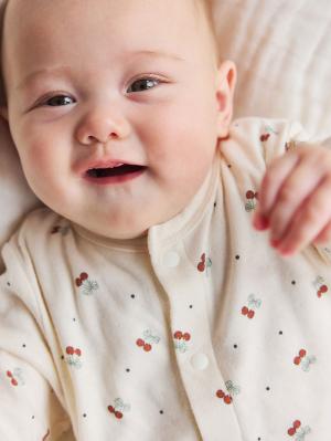 ツーウェイオール（2WAYオール）|【MAKE YOUR DAY】総柄接結２WAYオール|さくらんぼ柄