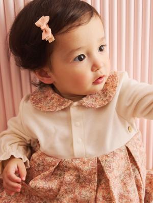 ロンパース・カバーオール|【MAKE YOUR DAY】花柄バルーンロンパース|ピンク