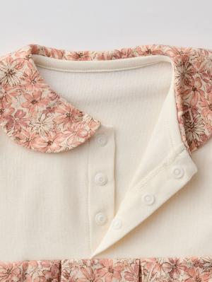 ロンパース・カバーオール|【MAKE YOUR DAY】花柄バルーンロンパース