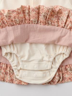 ロンパース・カバーオール|【MAKE YOUR DAY】花柄バルーンロンパース