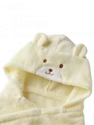 赤ちゃん お風呂・ベビースキンケア|【ミキハウス】無撚糸バスポンチョセット