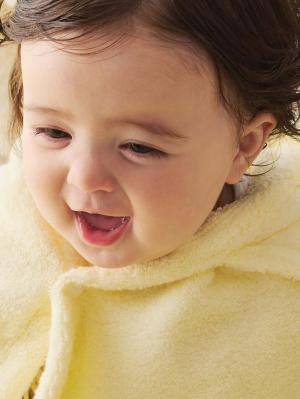 赤ちゃん お風呂・ベビースキンケア|【ミキハウス】無撚糸バスポンチョセット