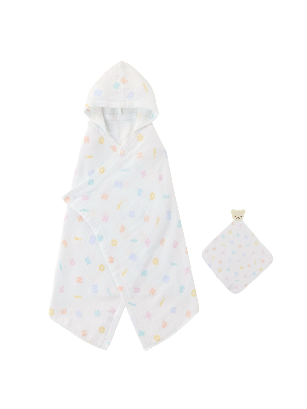 赤ちゃん お風呂・ベビースキンケア|【ミキハウス】ガーゼバスポンチョセット