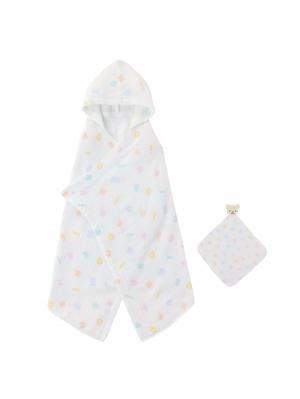 赤ちゃん お風呂・ベビースキンケア|【ミキハウス】ガーゼバスポンチョセット