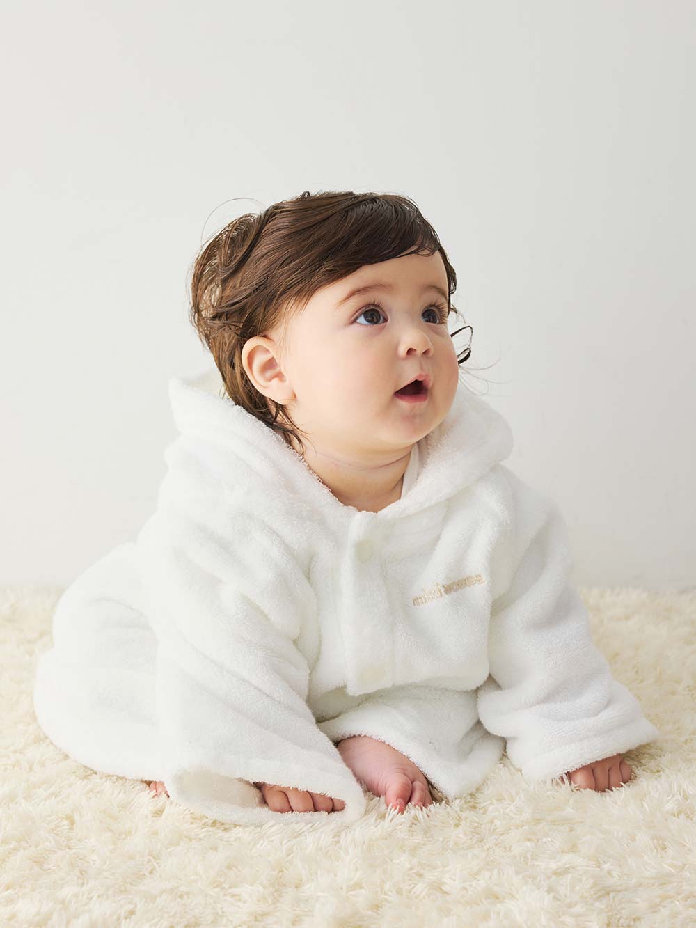 赤ちゃん お風呂・ベビースキンケア|【ミキハウス】バスローブセット