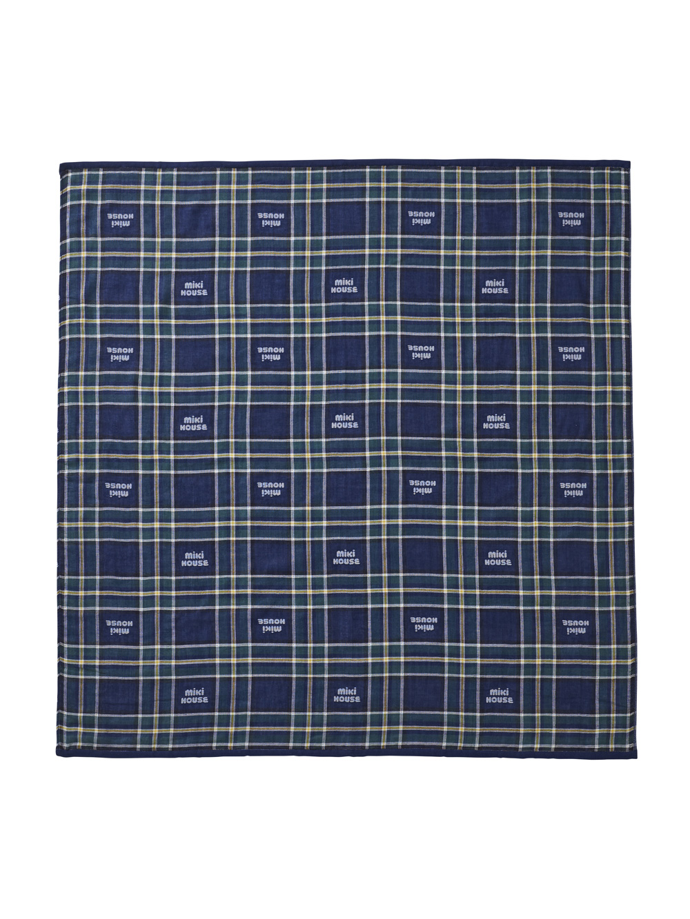 ベビー ブランケット・タオルケット|【ミキハウス】マルチケット|ネイビー