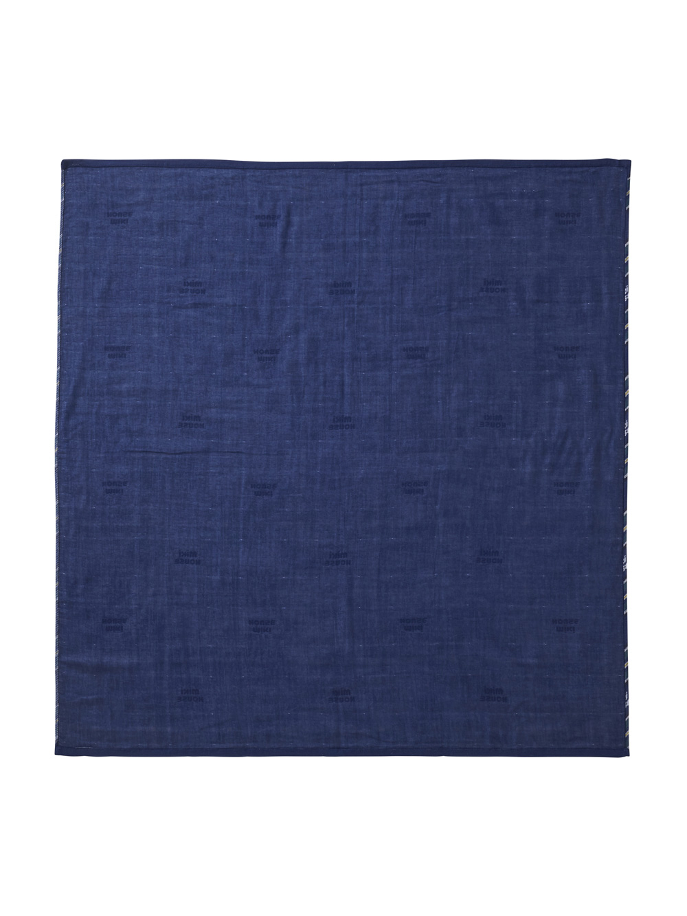 ベビー ブランケット・タオルケット|【ミキハウス】マルチケット|ネイビー