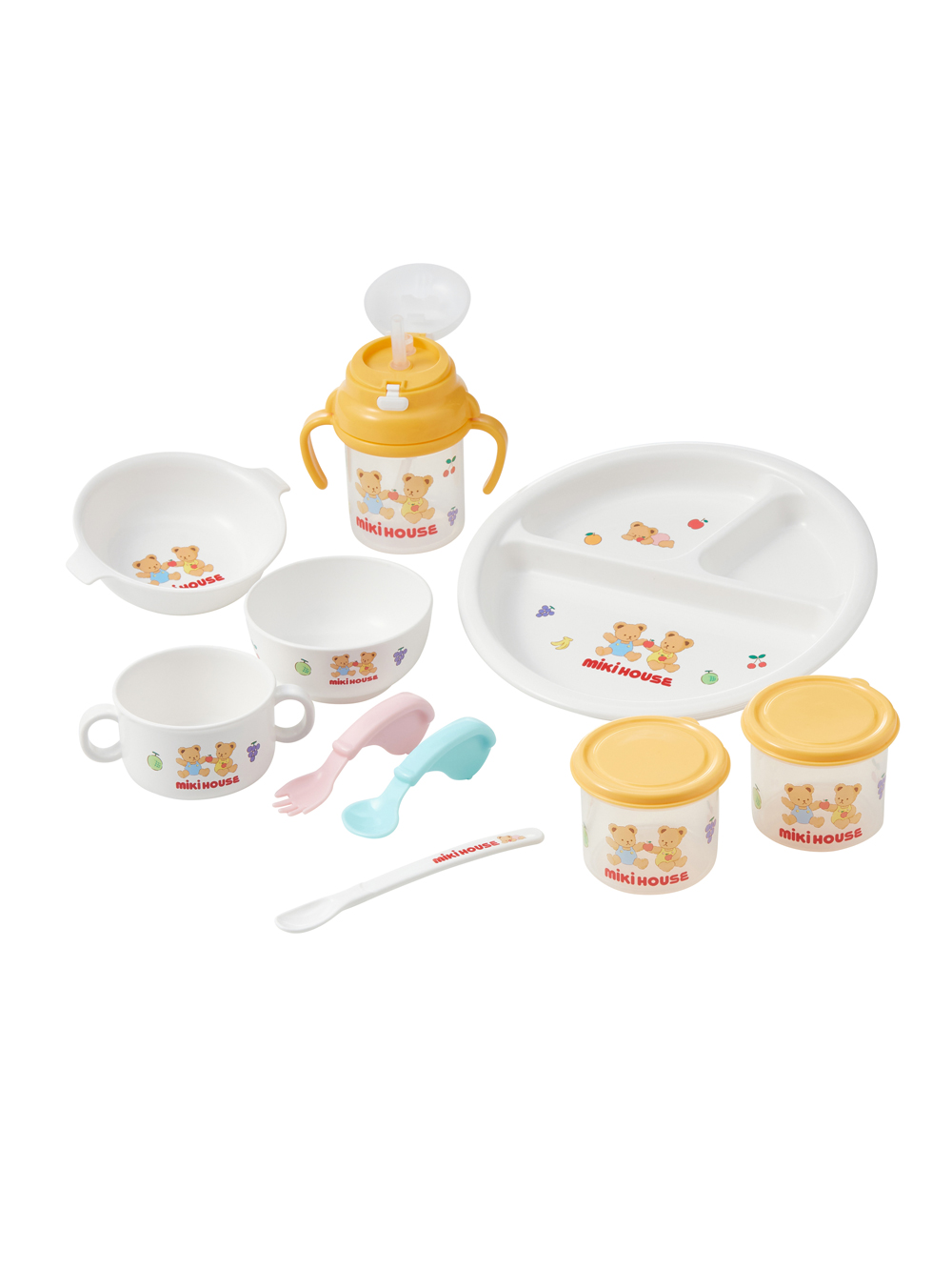 授乳・調乳・お食事|【ミキハウス】テーブルウェア10点セット