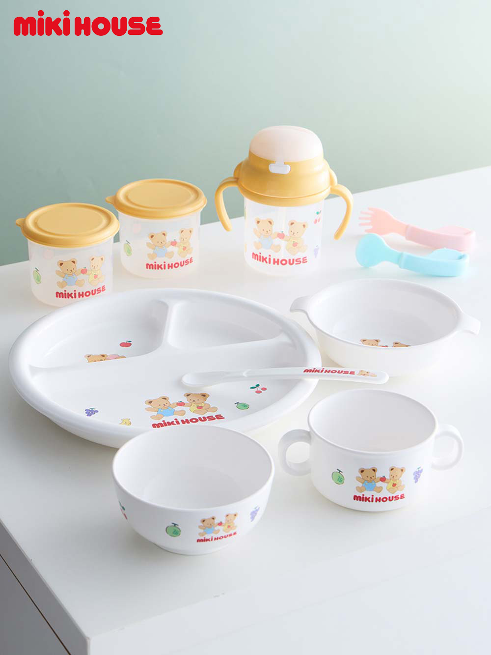 授乳・調乳・お食事|【ミキハウス】テーブルウェア10点セット|ー