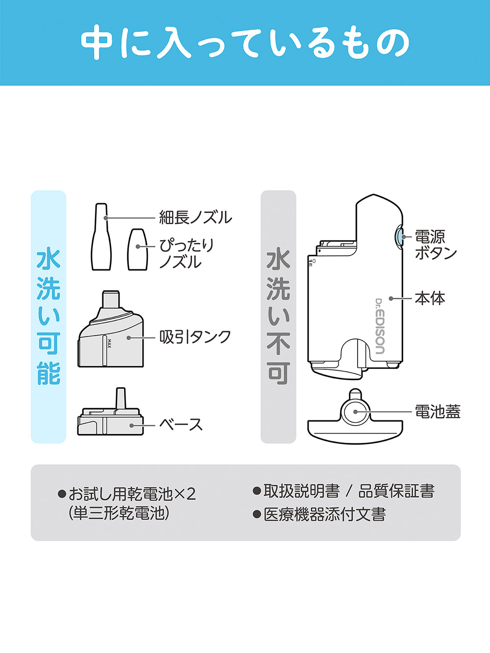 赤ちゃん お風呂・ベビースキンケア|電動鼻水吸引器 ハンディ