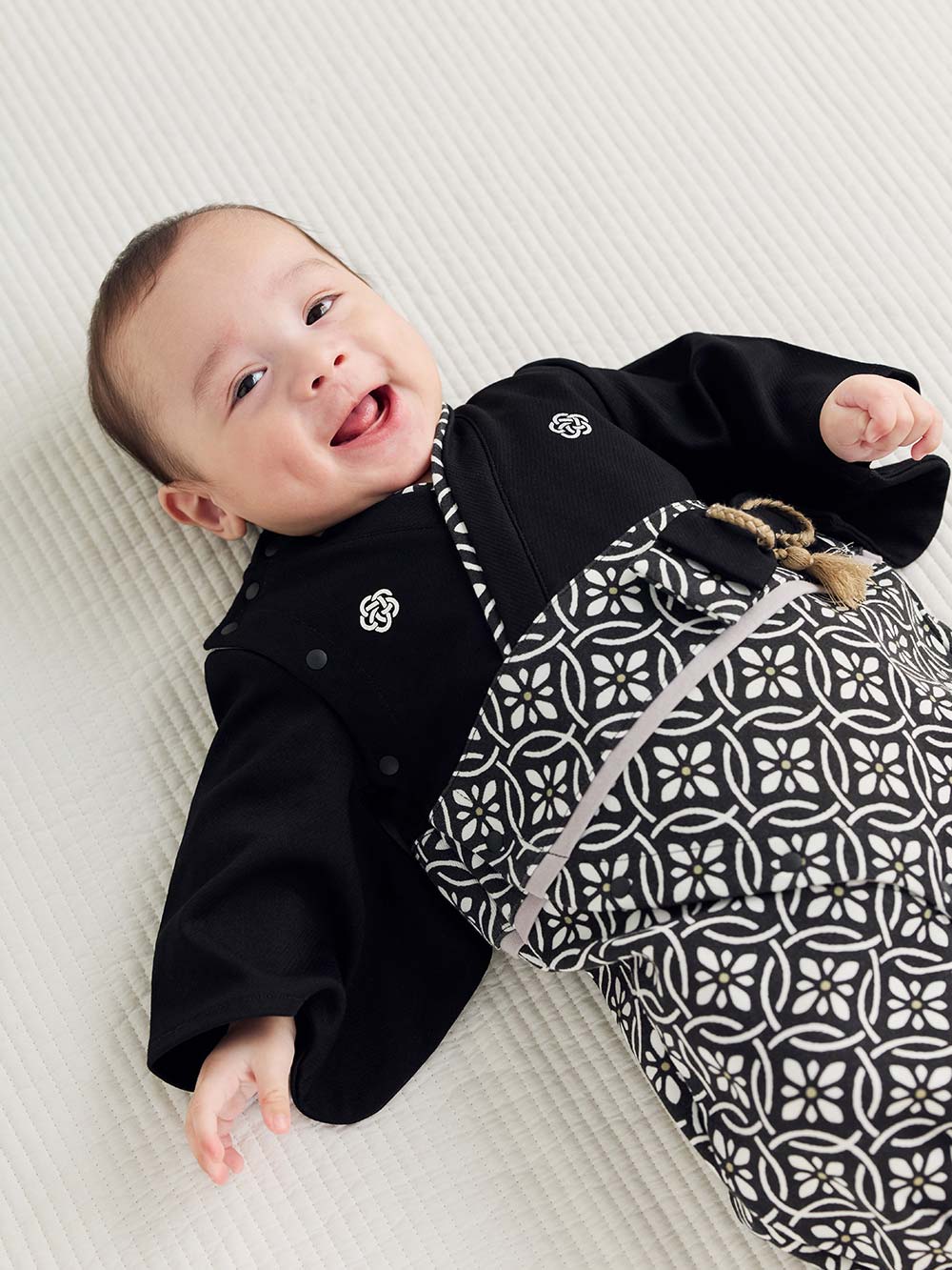 ツーウェイオール（2WAYオール）|【mocmof】お宮参り着物２WAYオール|ブラック