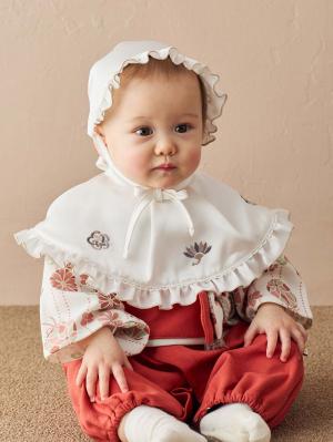 スタイ（よだれかけ）|【mocmof】お宮参りスタイ3点セット|ホワイト