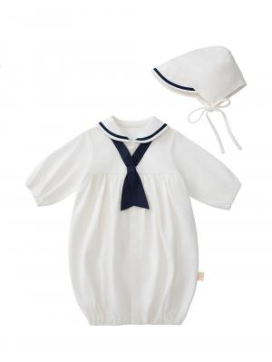 セレモニードレス|【MAKE YOUR DAY】セーラー セレモニードレス＆ボウシ セット|オフホワイト